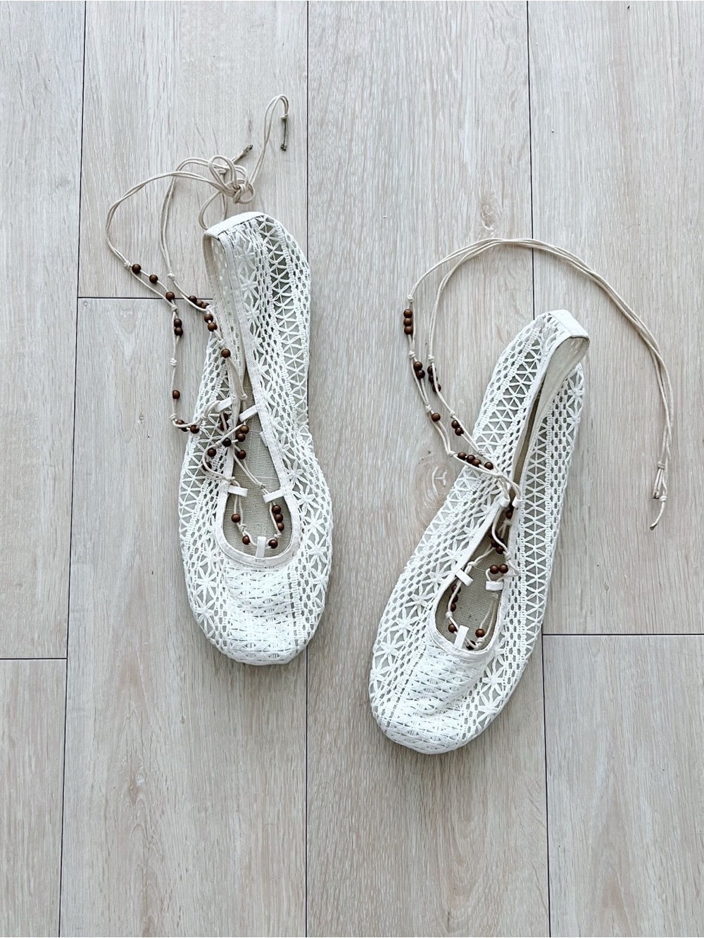 Zara Beaded Crochet Flats